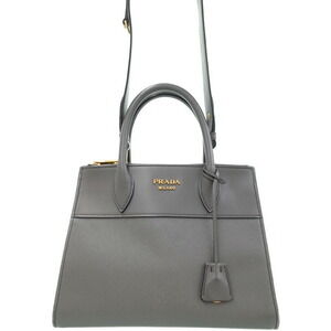 Prada Paradigme 2way tote Crossbody bag Saffiano leather Gray
